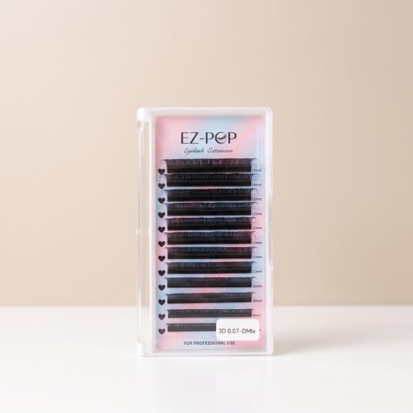 EZPOP 3DW eyelash extension 0.07Dcurlmixlength