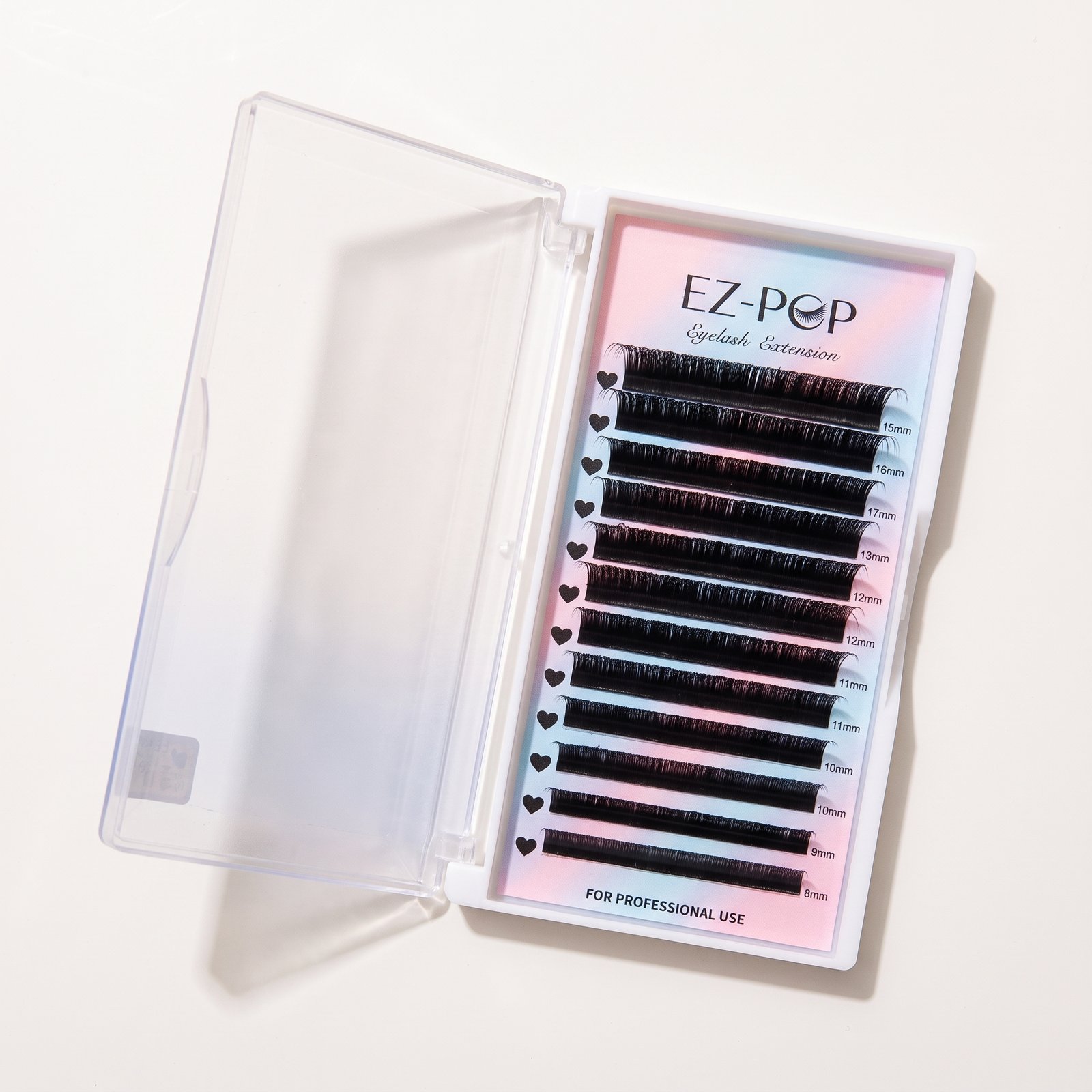 EZPOP 3DW eyelash extension 0.07Dcurlmixlength
