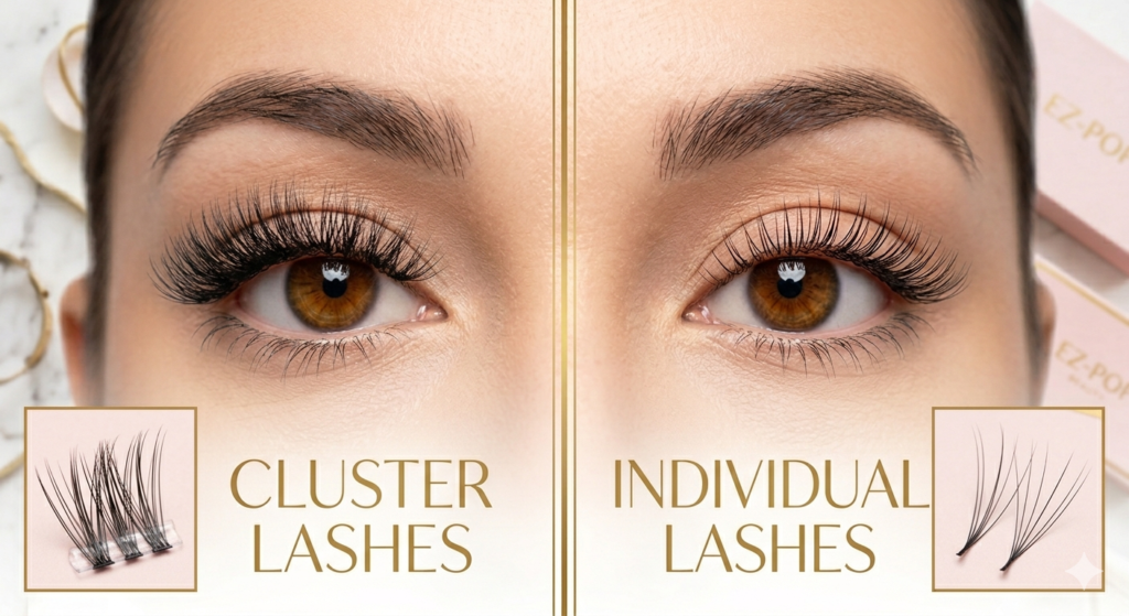 Cluster Lashes vs Individual Lashes​