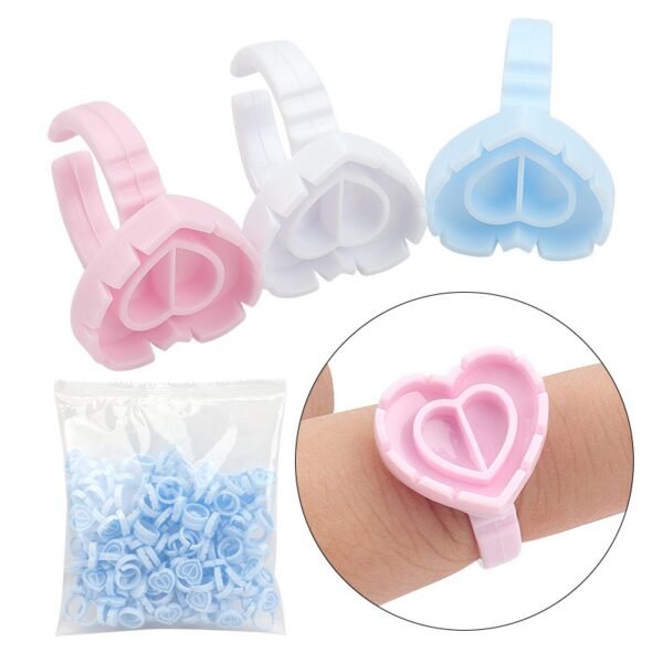 Alternative view of Heart-Shaped Disposable Glue Rings