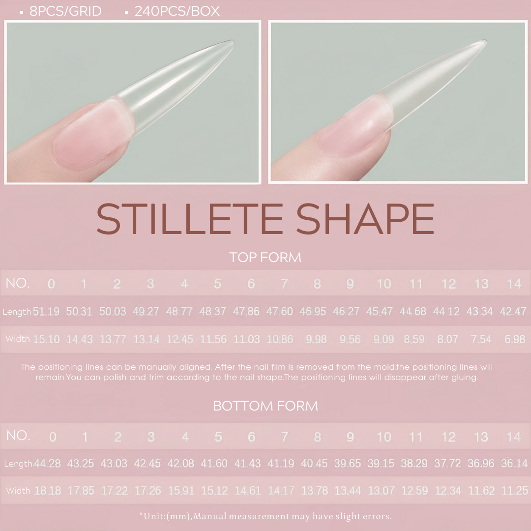 Sandwich Nail Dual Forms
